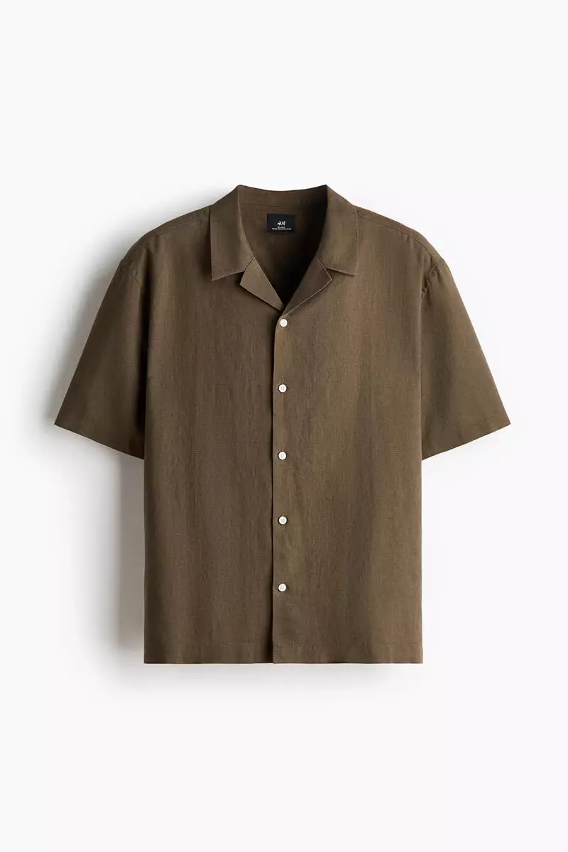 Relaxed Fit Linen-blend resort shirt