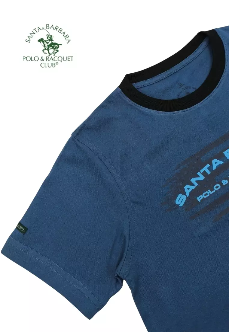 Knits Single Jersey ss Graphics Shirt - Blue