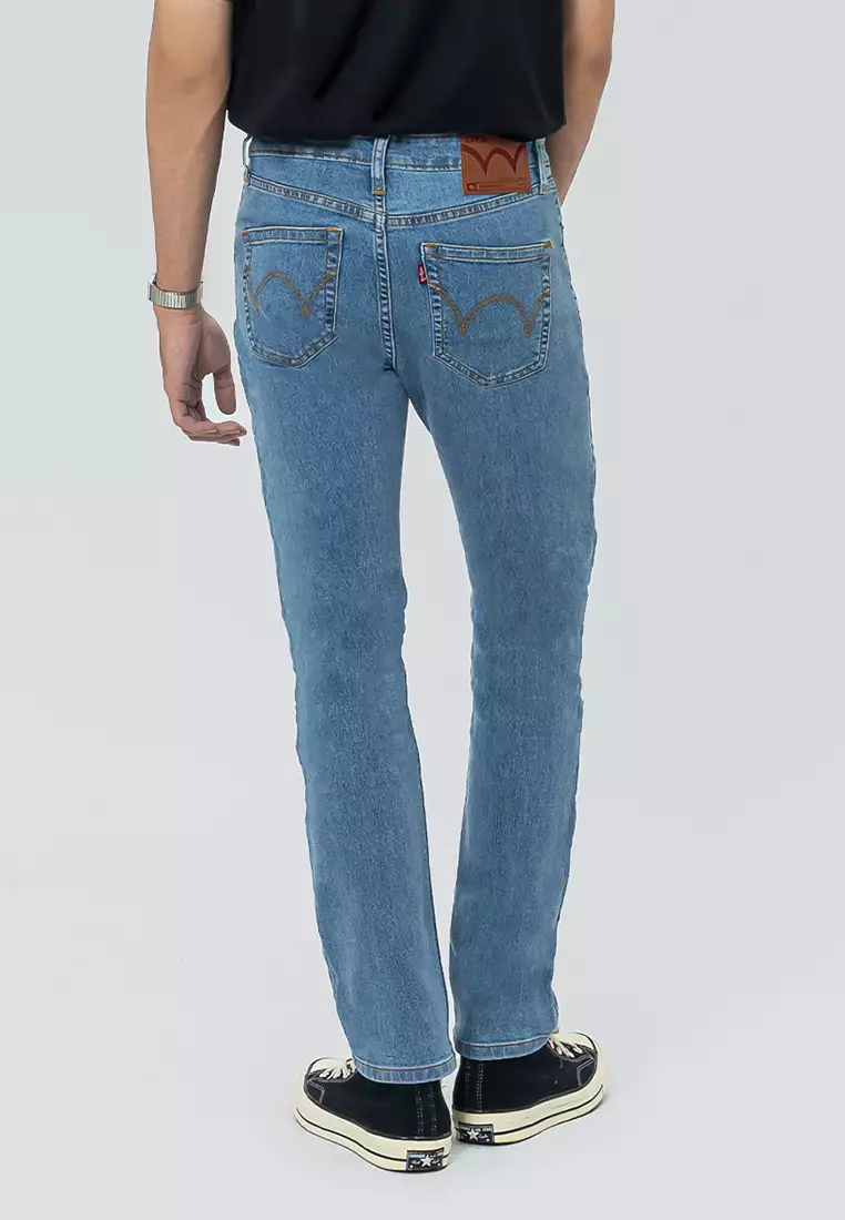802 Slim Fit Twill Stretched Jeans LIGHT BLUE Celana Denim Pria