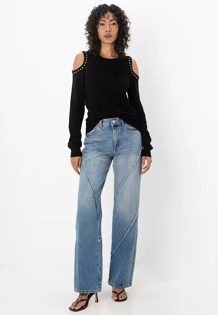 Gila O-Neck Bling Top