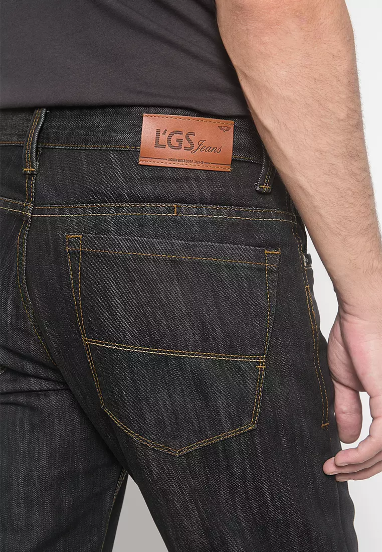 LGS - Celana Panjang Jeans - Hitam - Slim Fit - JSF.298.101.001.C