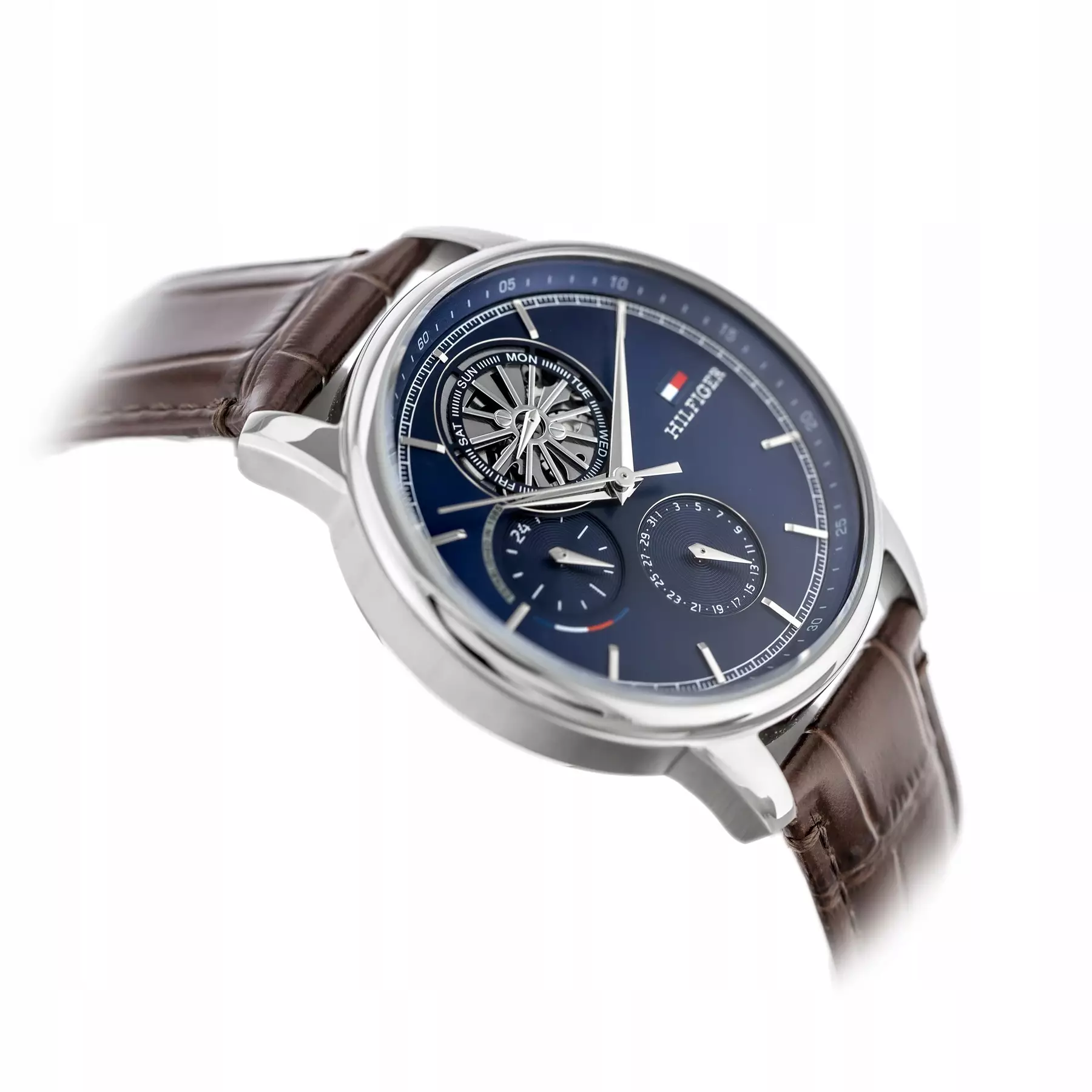 Tommy Hilfiger Stewart Blue Dial Leather Strap
