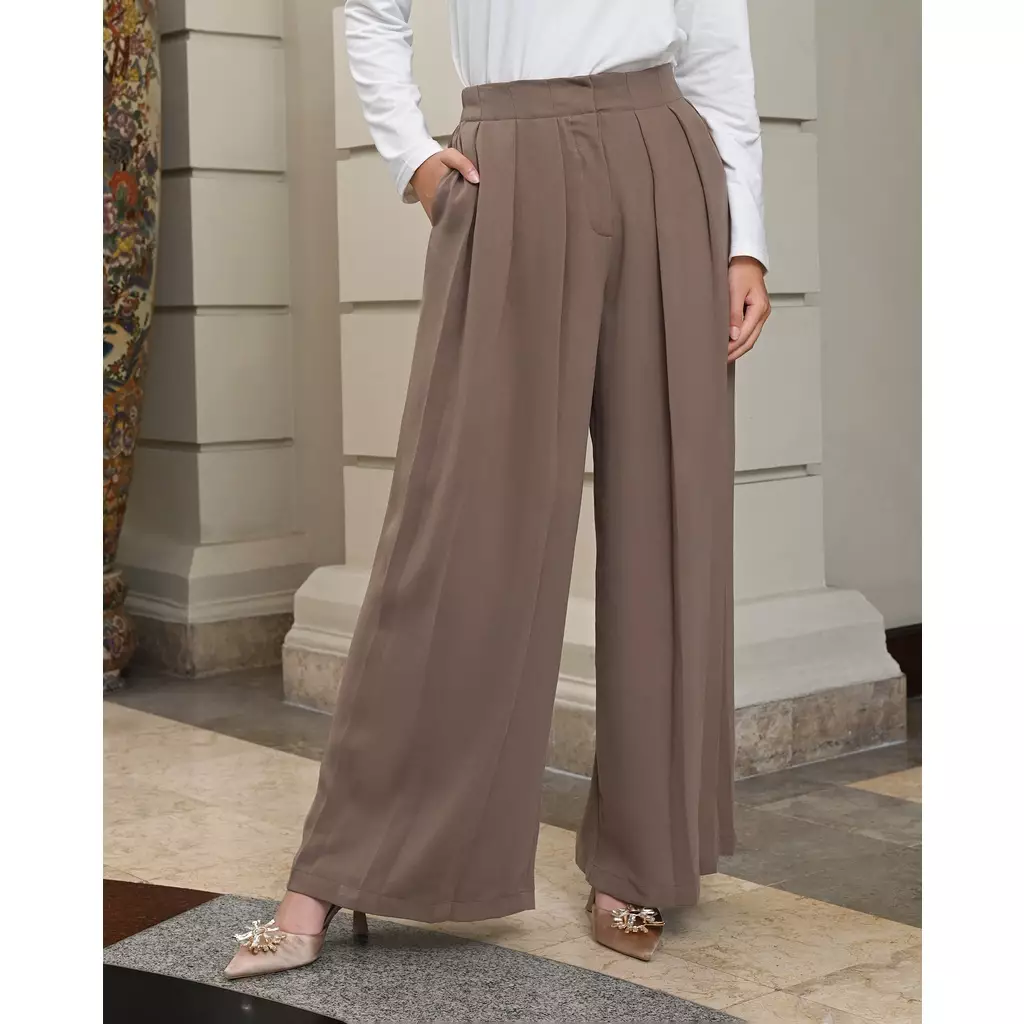 Geulis.id EDNA PANTS (3 warna) Bottom - BROWN