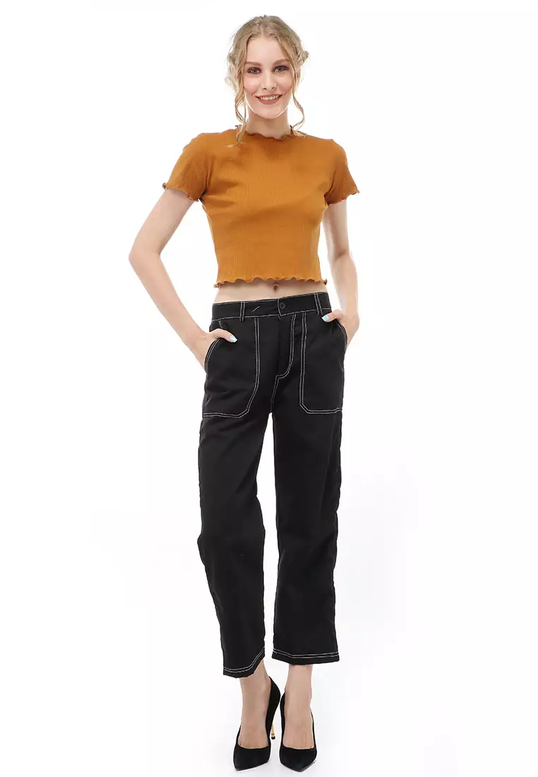 Jourel Long Pants Kasual Amber Cargo Wanita Material Chino ORIGINAL