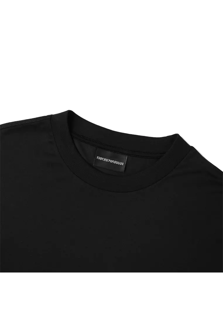 Buy Emporio Armani Men's Oversized Jersey T-shirt with Used-Effect Logo ...