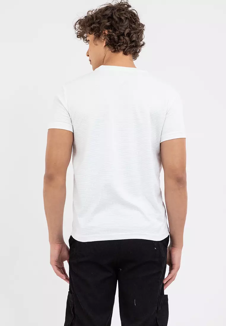 Men's Tear Off Logo Design Tee White