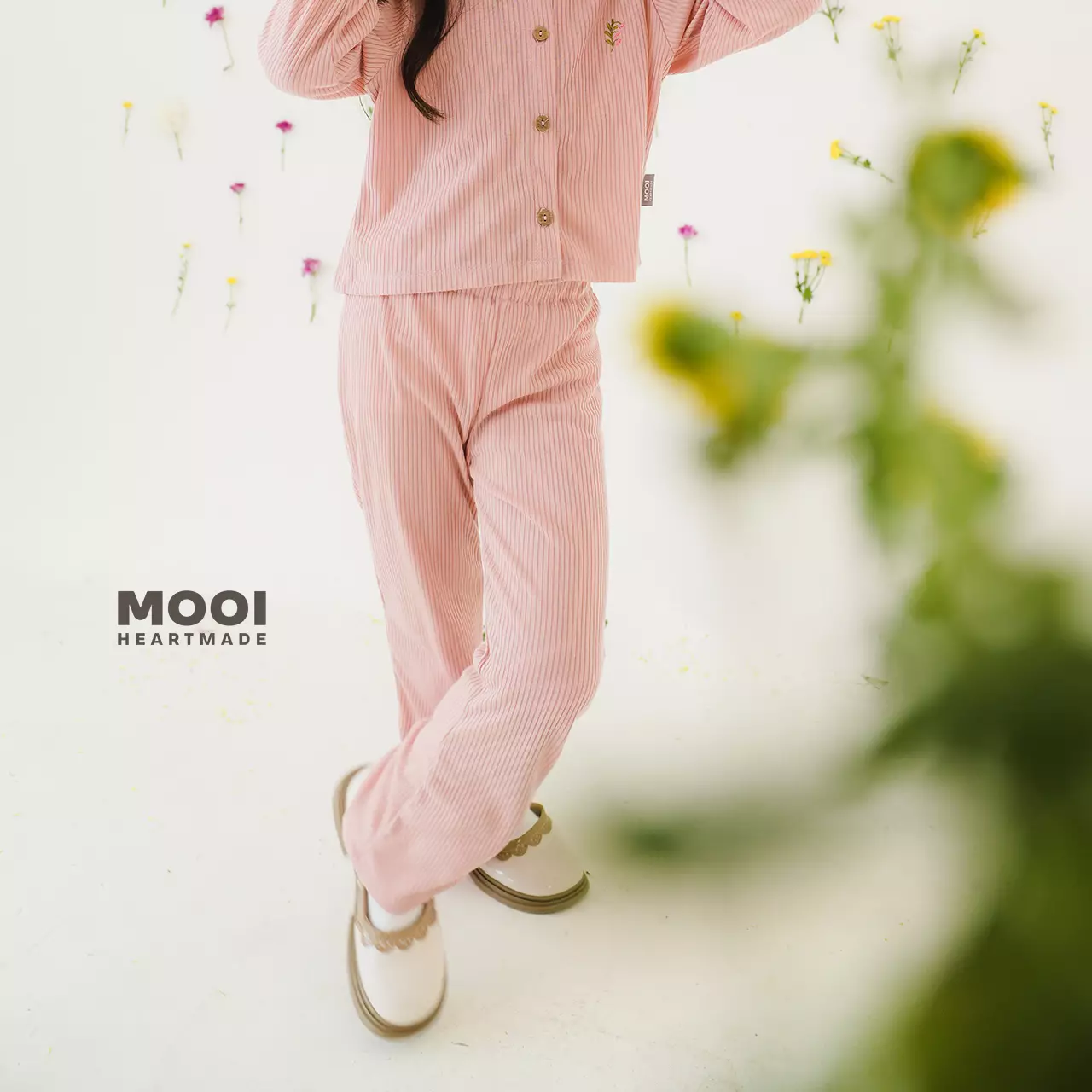 Mooi Celana Panjang Anak Perempuan Elora Pants - Berry Red