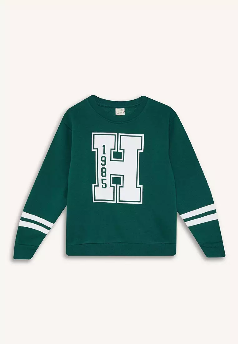 Crew Neck Printed Sweatshirt