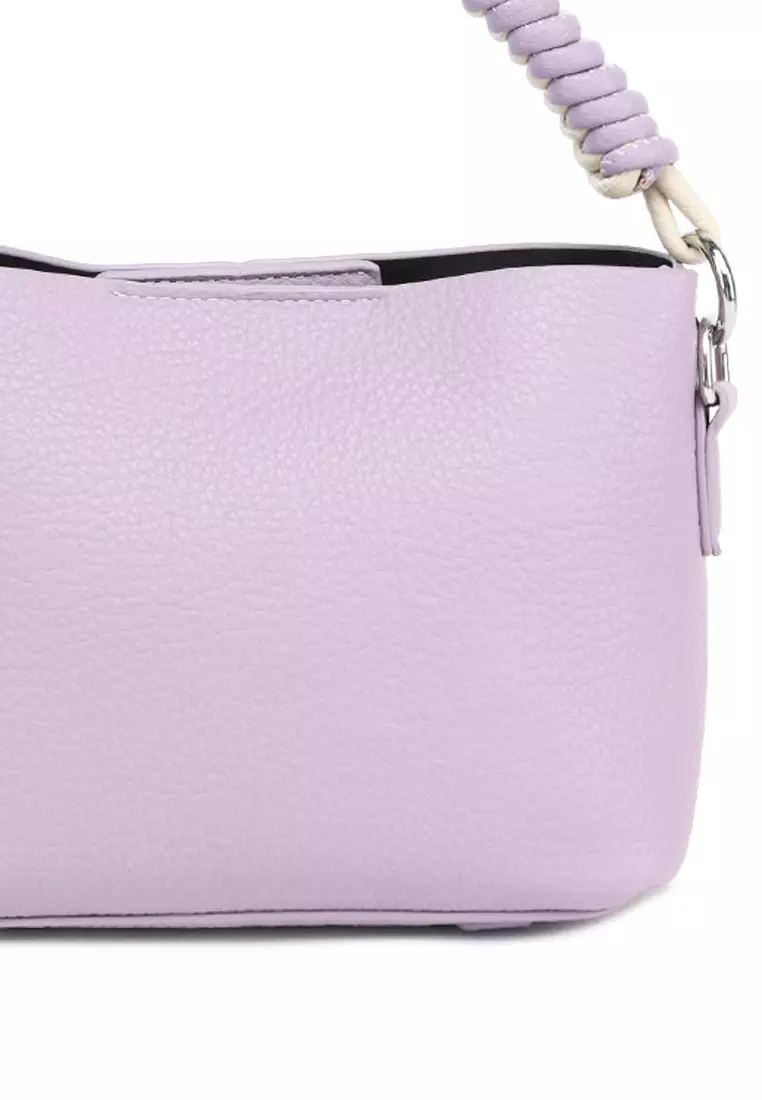 Cable Cord Strap Mini Bag In Purple