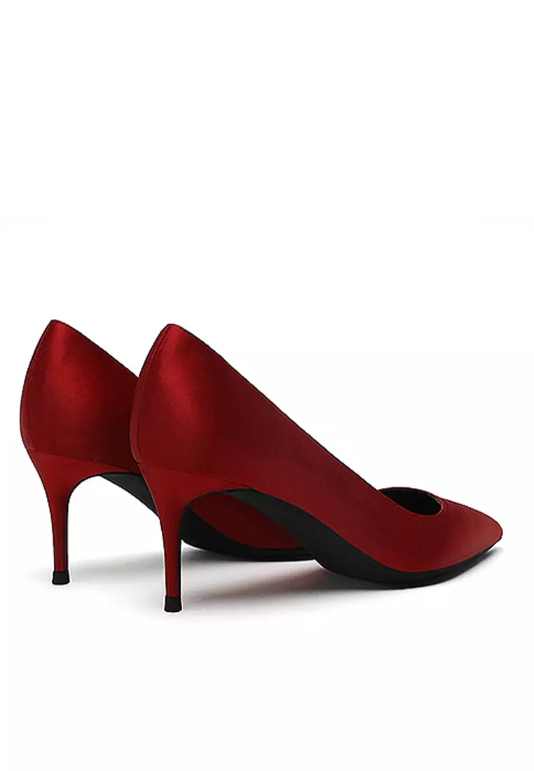 6CM Silk Fabrics Pointed High Heel Shoes HZL163