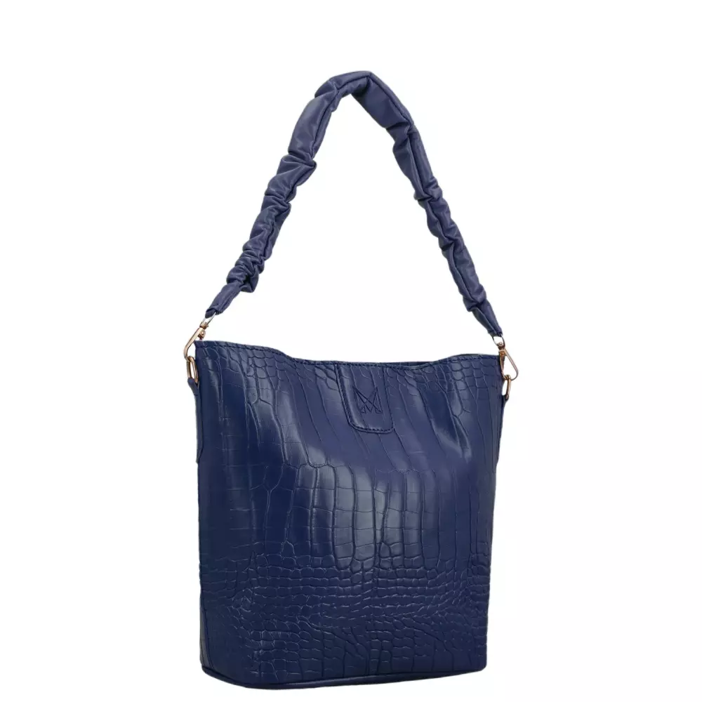 MAYONETTE Eunji Croco Shoulder Bag - Tas Selempang Wanita Terbaru 2021 - Navy