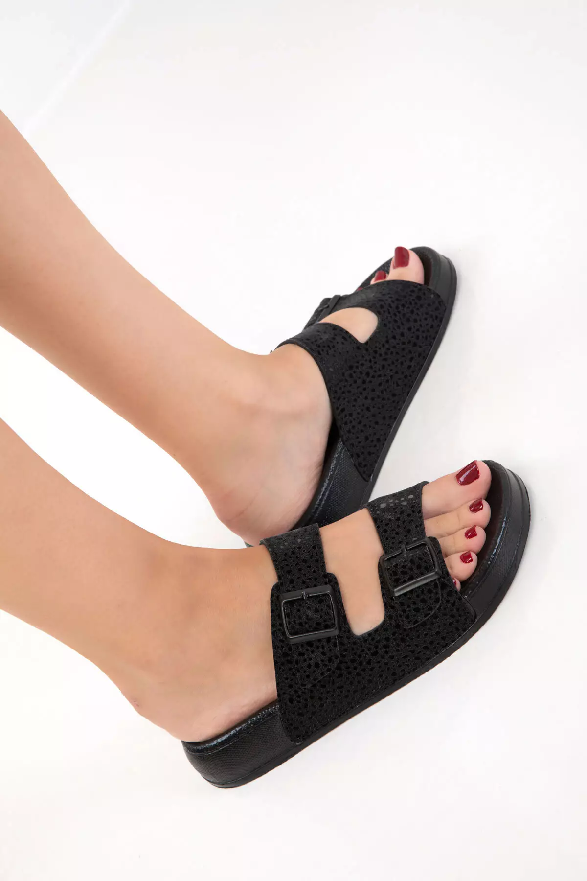 Black Women's Slippers 20791
