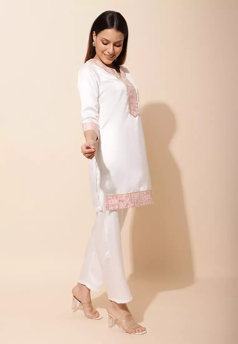 Chanira Festive Aaira Tunic-White