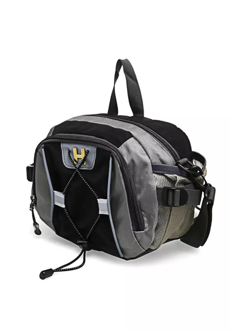 Noice Tas Pinggang Unisex Olahraga Multifungsi Waist Bag Sport Casual Waterproof Material Nylon ORIGINAL - Black