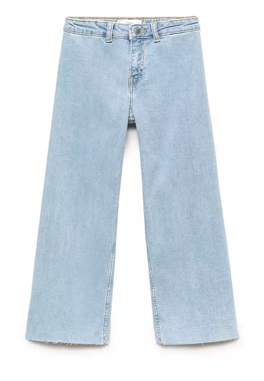 Straight Leg Jeans With Seamless Hem