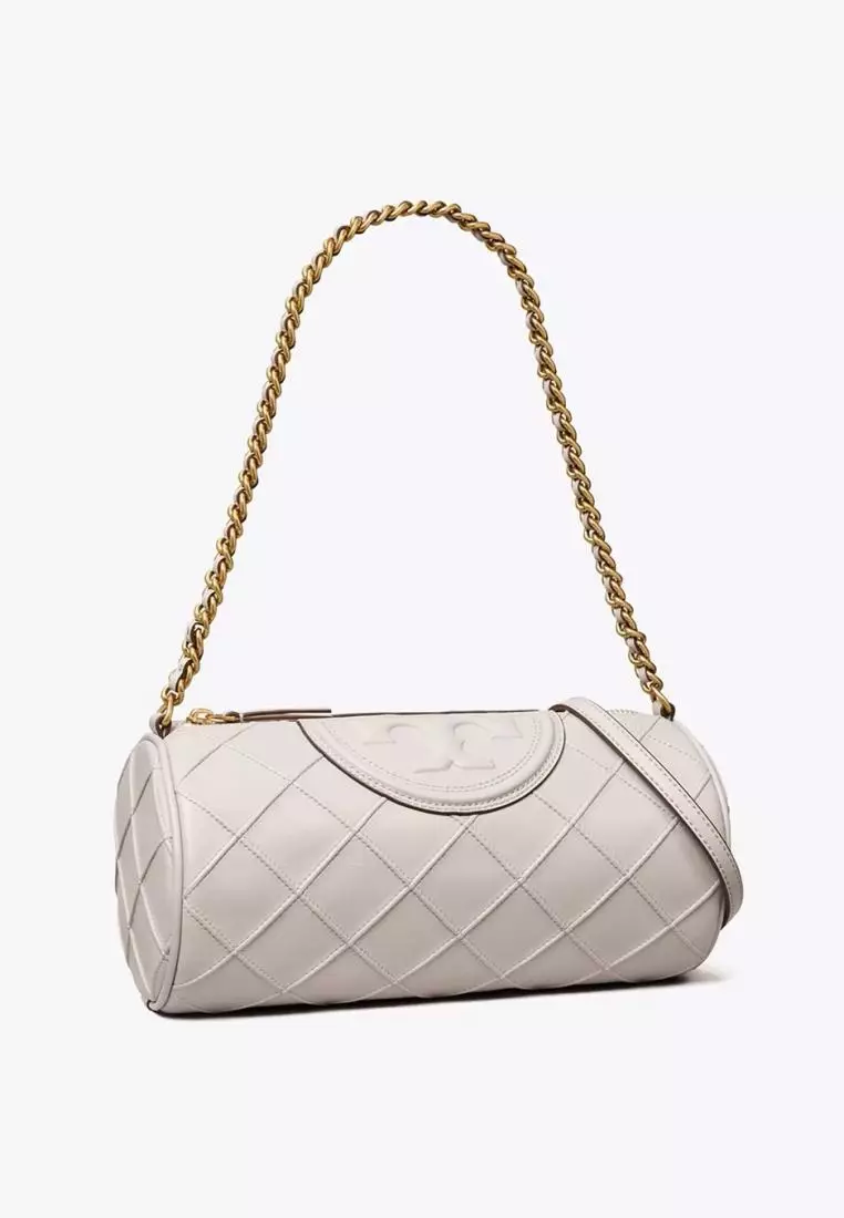 Tory Burch Fleming Soft Barrel Bag Grey