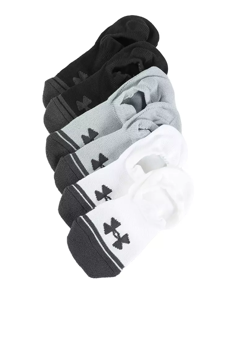 Under Armour Performance Tech Mid Socks 3 Pack - Mod Gray/White/Jet Gray