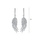 Glamorousky white Fashion and Elegant Feather Earrings with Cubic Zirconia 90157ACB2A5B54GS_2