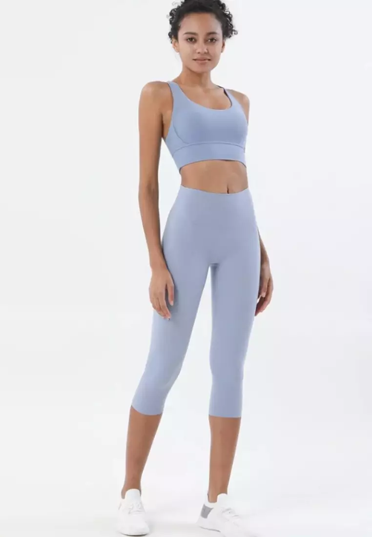 Active Motion Crop 3/4 Sport Legging Activewear Hightwaist Yoga Fitness Gym Running Zumba