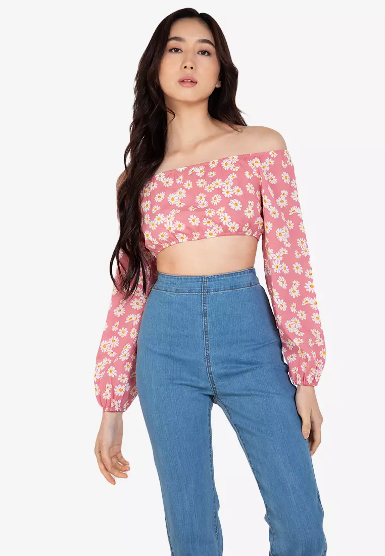 Zalora off sales shoulder top