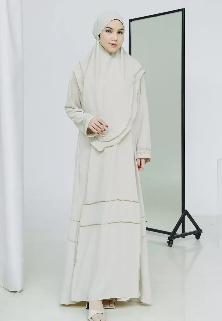 Khansa Abaya Set Ivory