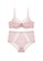 ZITIQUE pink Women's Steel Ring 3/4 Ultra-thin Cup Lace Lingerie Set (Bra and Underwear) - Pink 06C57US74D962AGS_1