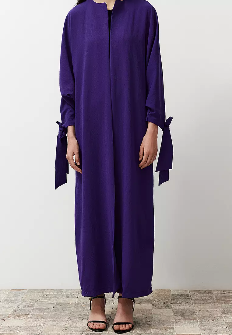 Woven Aerobin Long Cardi Abaya