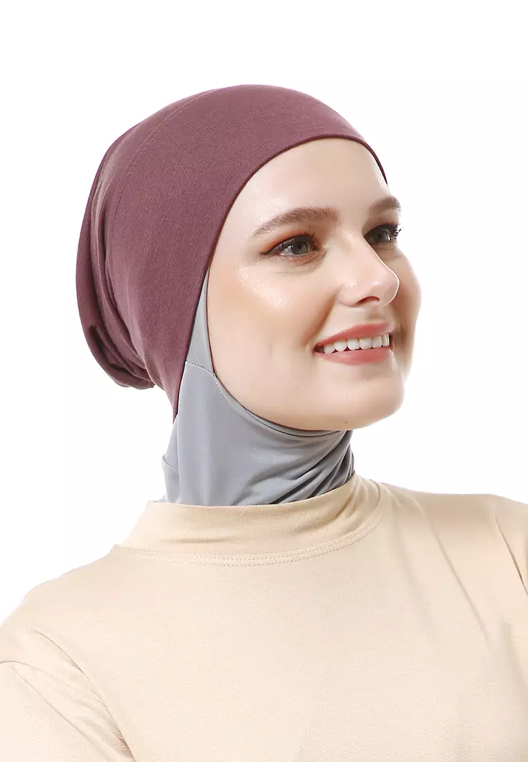 Inner Hijab Muslimah Wanita Motif Polos Relaxed Fit - Herseys