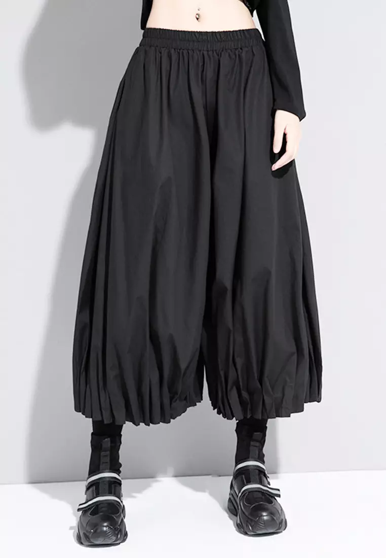 Twenty Eight Shoes VANSA Stylish Accordion Pleated Wide Leg Pants