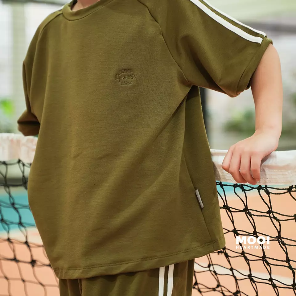 Mooi Kaos Anak Laki - Laki Mason Top - Brown Sand