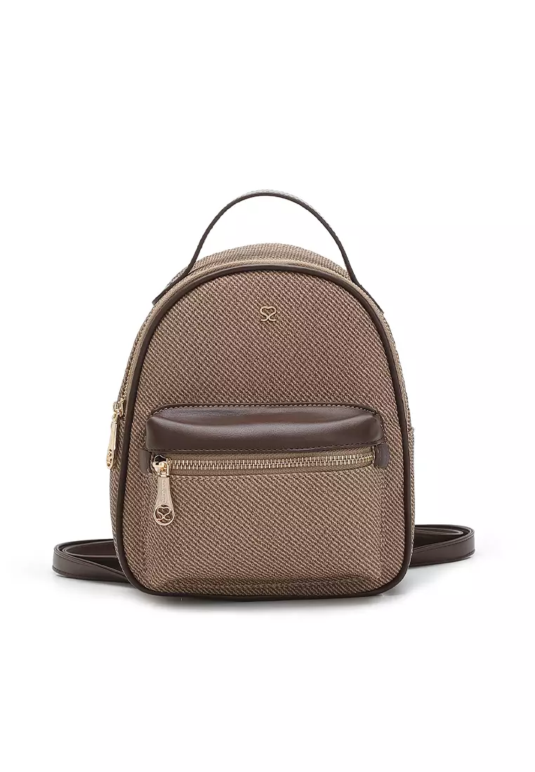 Women's Mini Backpack (Tas Ransel Wanita & Tas Punggung Wanita) - Cokelat