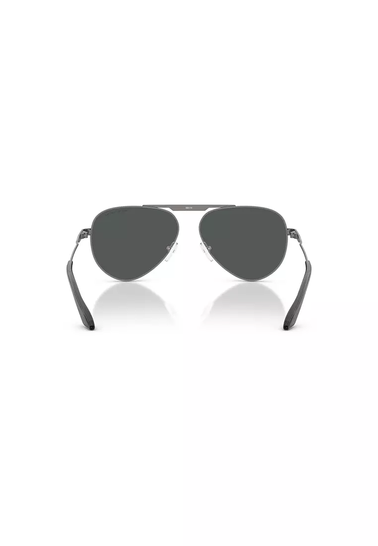 Unisex's Pilot Frame Matte Gunmetal Metal Sunglasses - AX2060S