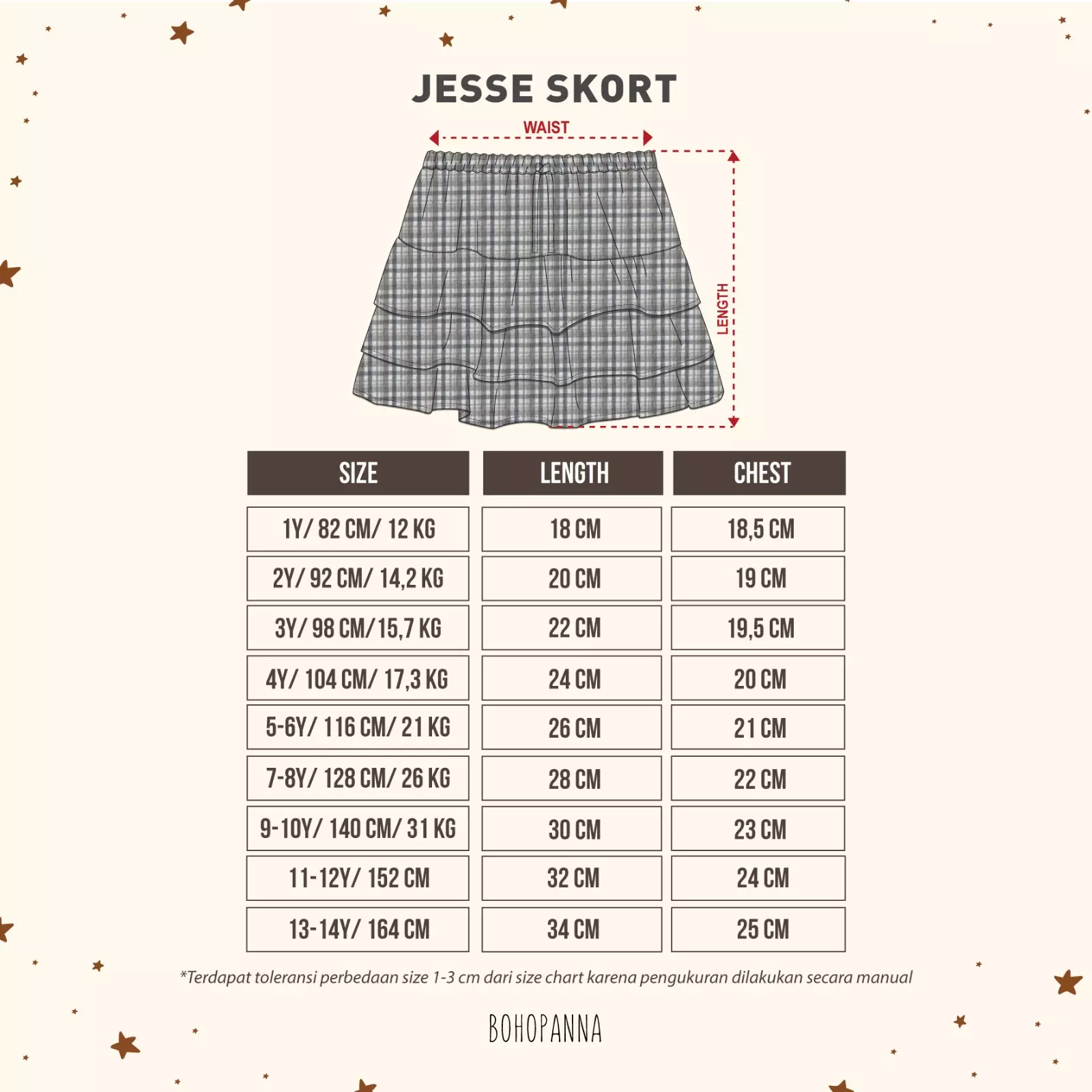 BOHOPANNA - JESSE SKORT - CELANA ANAK PEREMPUAN