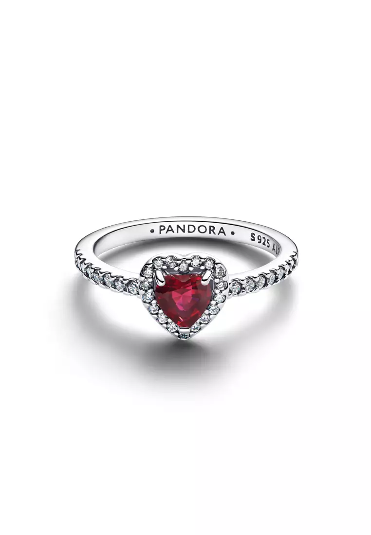 Pandora Elevated Fuchsia Rose Heart Ring