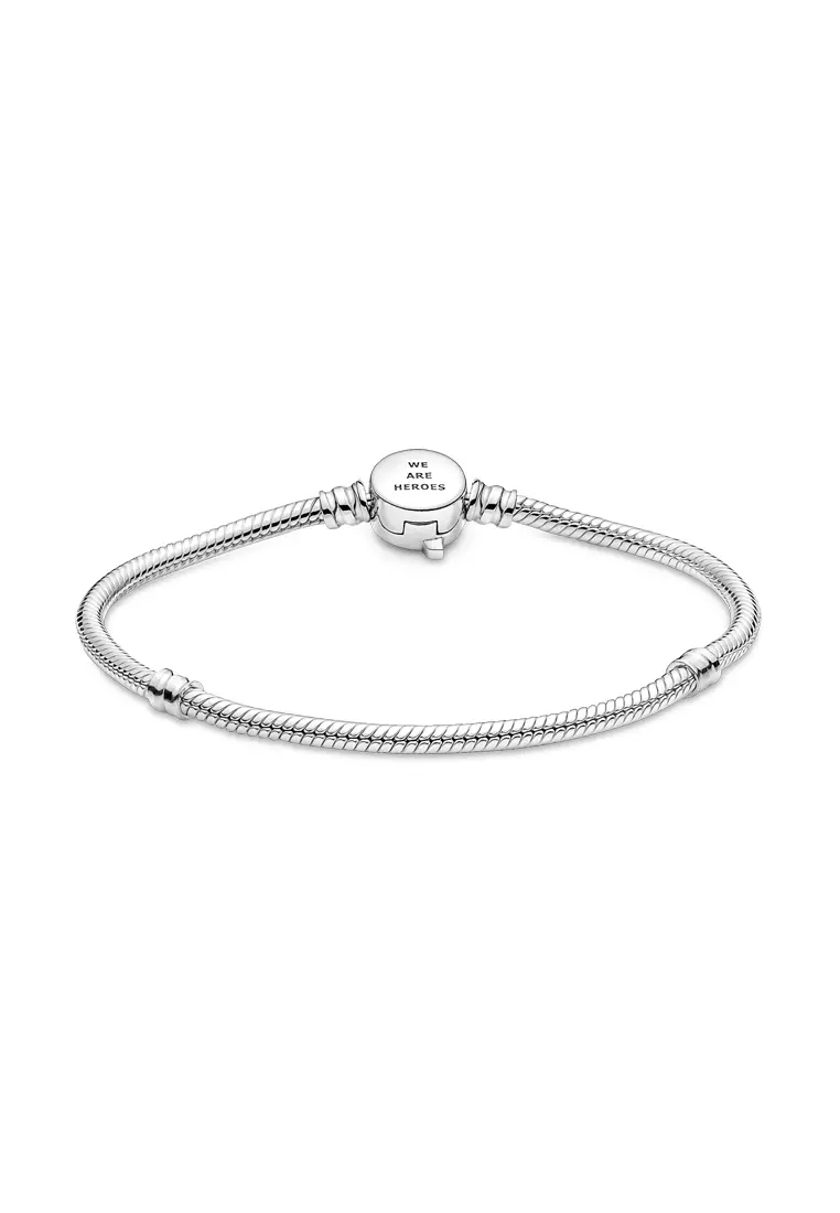 Pandora x Marvel The Avengers Logo Clasp Snake Chain Bracelet
