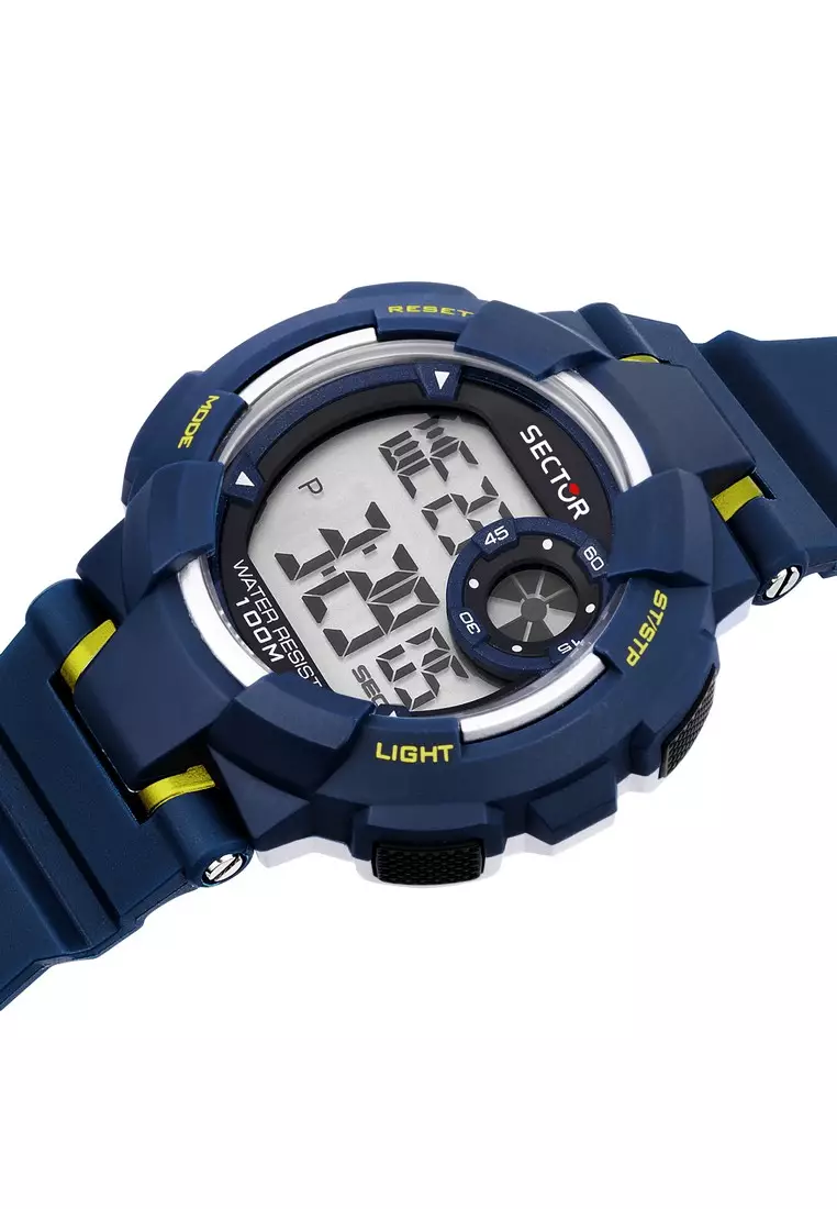 [3 Years Warranty] Sector Ex-36 45mm Men's Digital Quartz Watch R3251283002