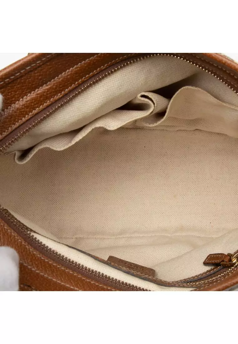 Pre-Loved Gucci Small Gg Canvas Bree Satchel