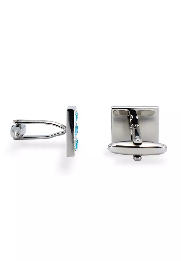 Isla II Blue Diamonte Cufflinks