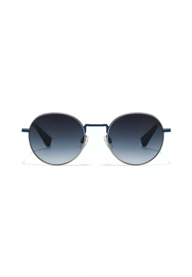 HAWKERS Silver Blue MOMA Sunglasses for Men and Women, Unisex. UV400 Protection. Official Product designed in Spain