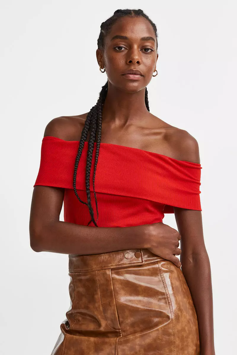 Off the 2024 shoulder tops h&m