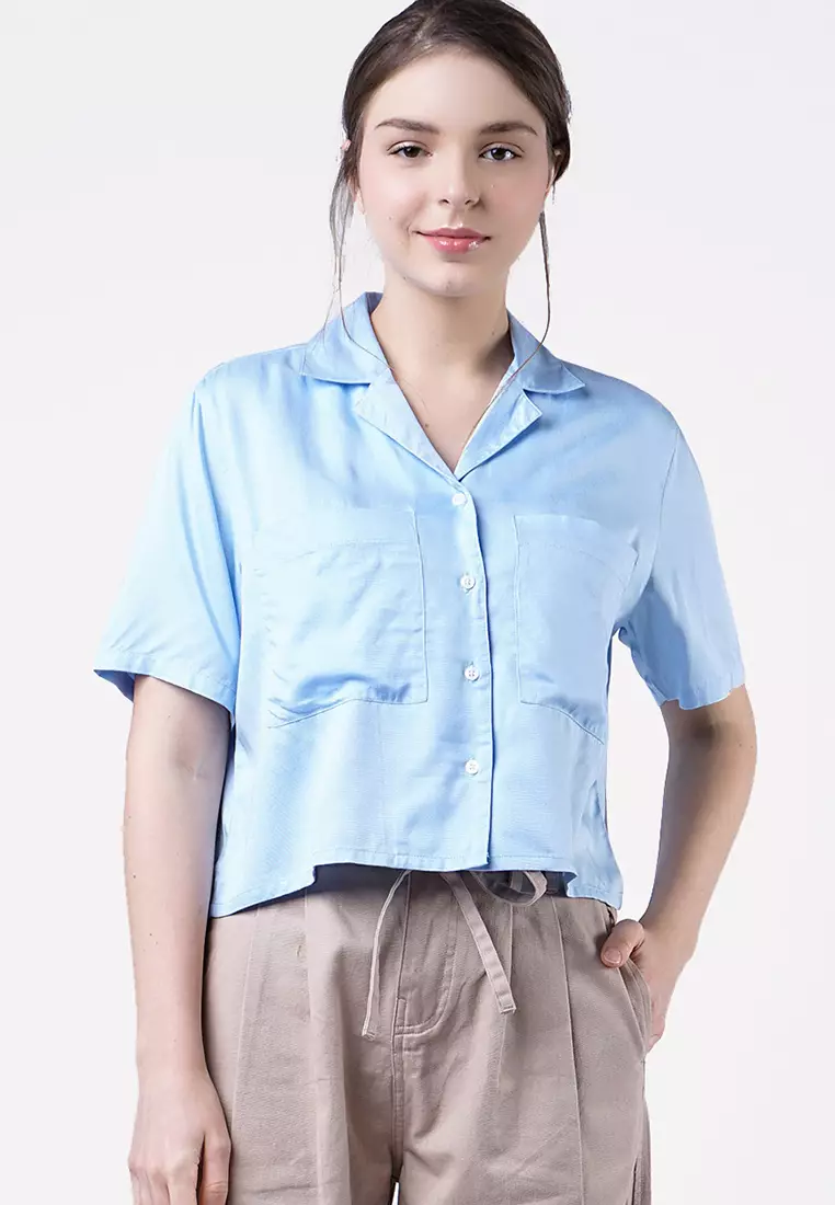 Kemeja Wanita Debora Light Blue