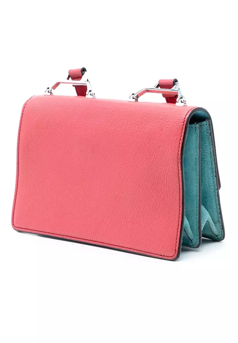 Pre-Loved Miu Miu Goatskin Madras Miu Logo Crossbody