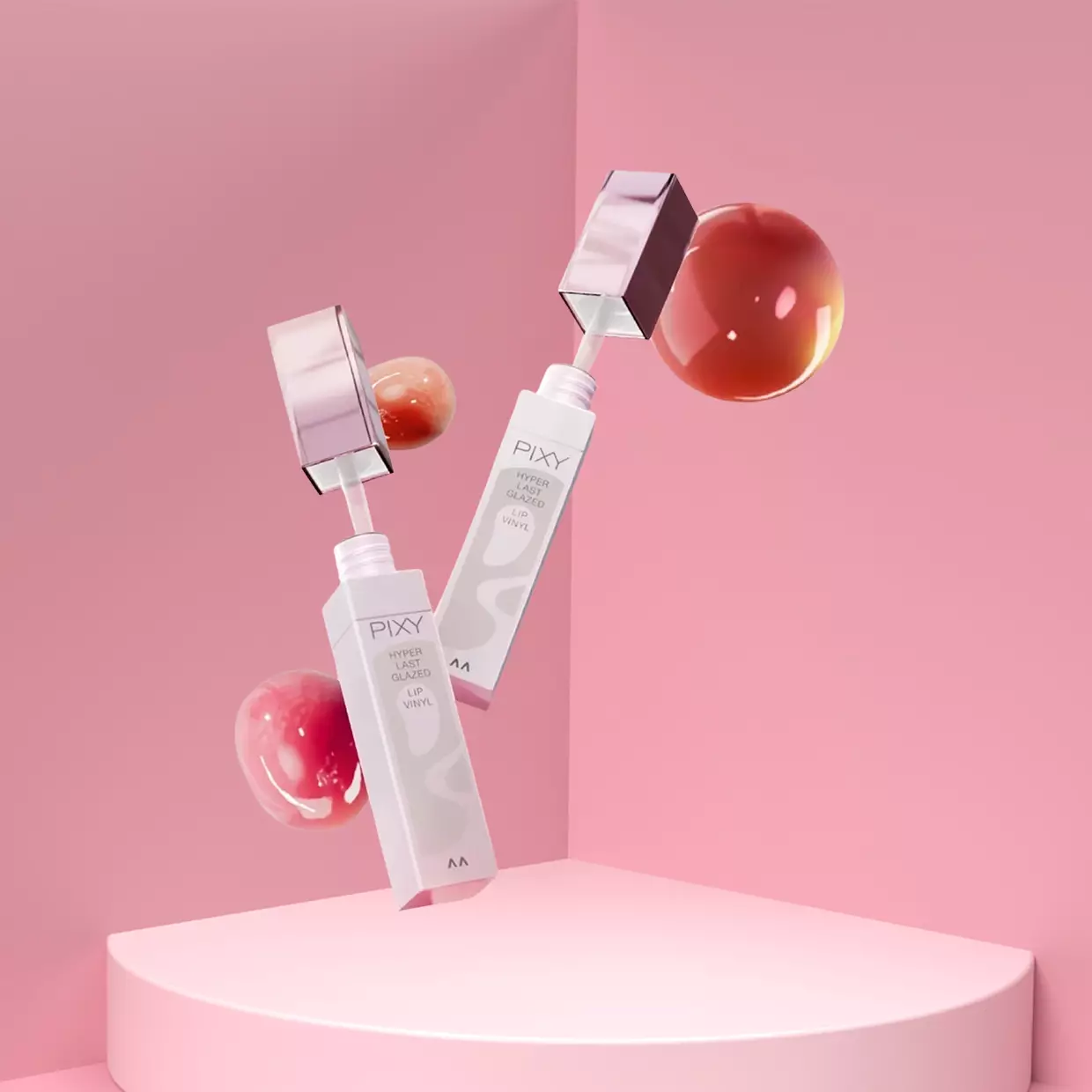 PIXY Hyperlast Glazed Lip Vinyl - 02 Coral Courage