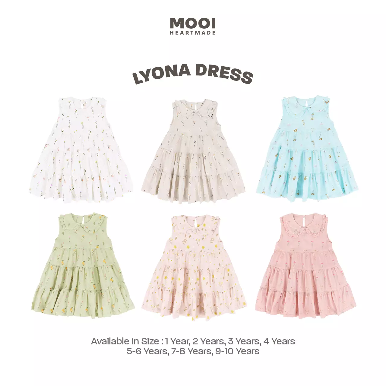 Mooi Dress Anak Perempuan Lyona Dress - White