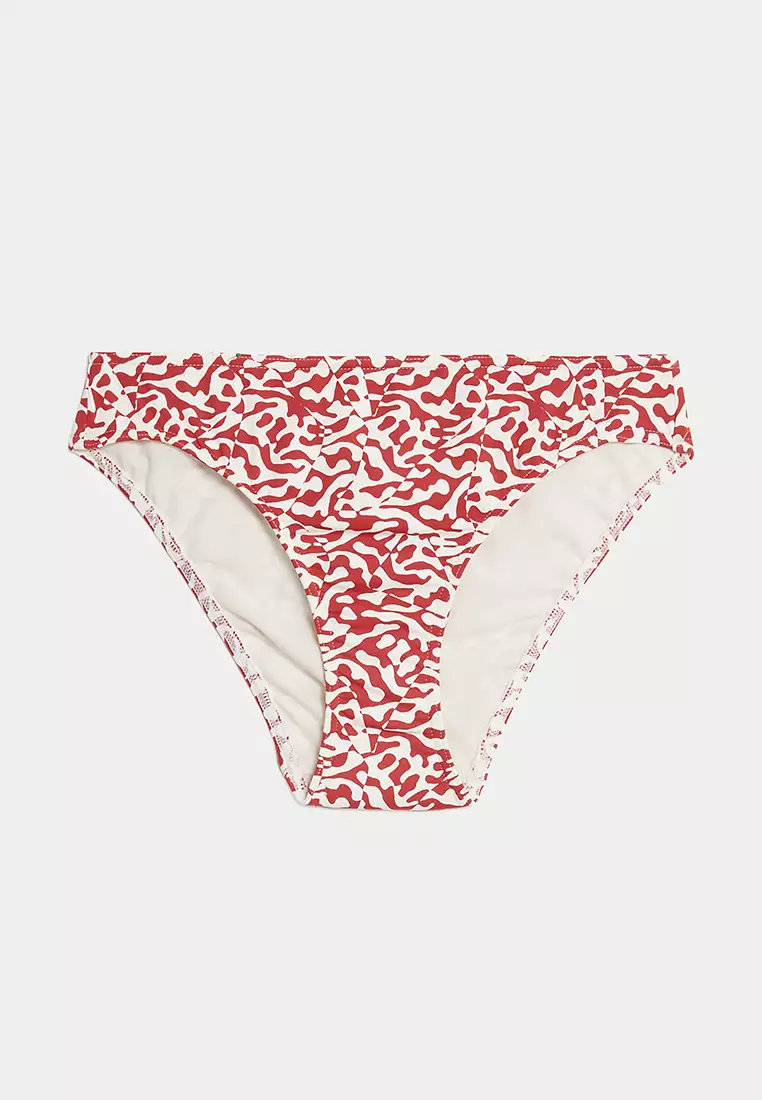 Printed High Leg Bikini Bottom