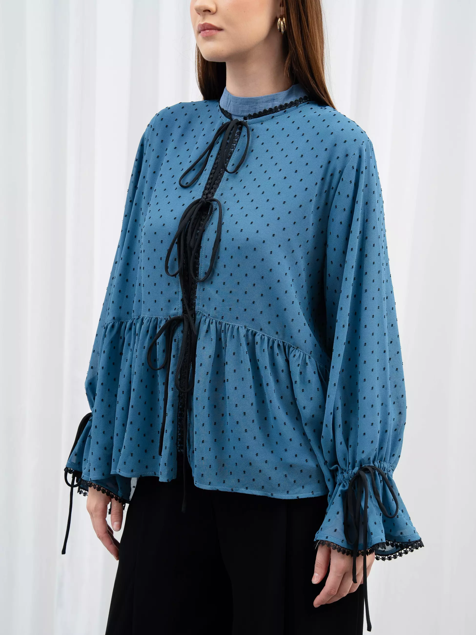 Aleza - Cara Set Top Teal Blue