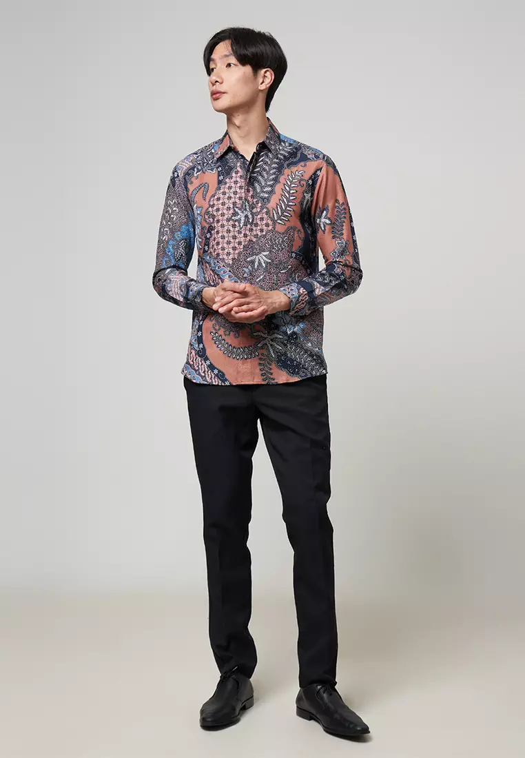 Exclusive Slimfit Asya Kemeja Batik Pria Lengan Panjang