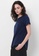 NE Double S blue NE Double S Round Neckline Front with Pocket @ Sleeve Opening Trim with lace Detail Tee FE9E2AA8C755B6GS_2