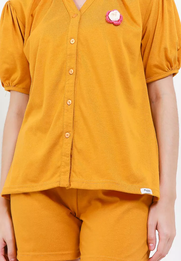 Pyama Baju Tidur Short Sleeve Short Pants Set Sleepwear