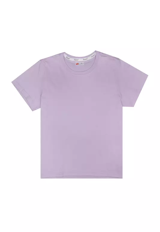 Hanes Ladies Purple Round Neck T-Shirt